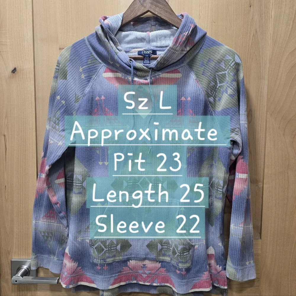 Chaps Ralph Lauren Aztec Thermal Sz LG - Picture 12 of 12